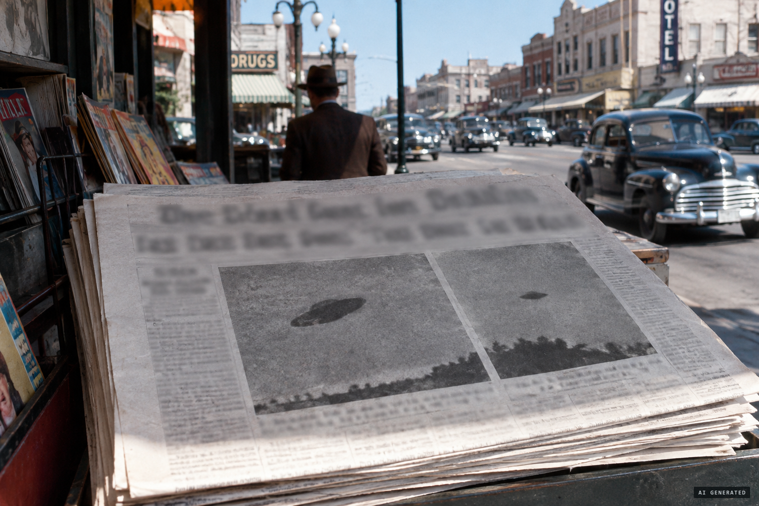 9 July 1947: the Arizona Republic runs both pictures on its front page