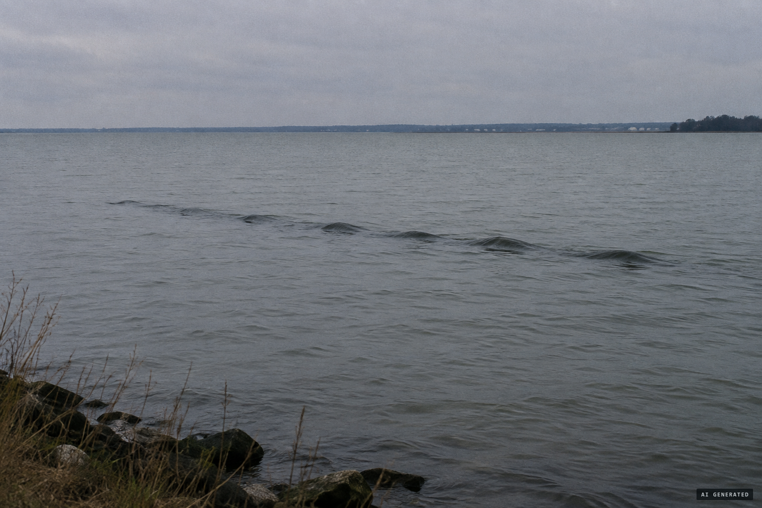 A giant snake, or a wake that only looked like humps?