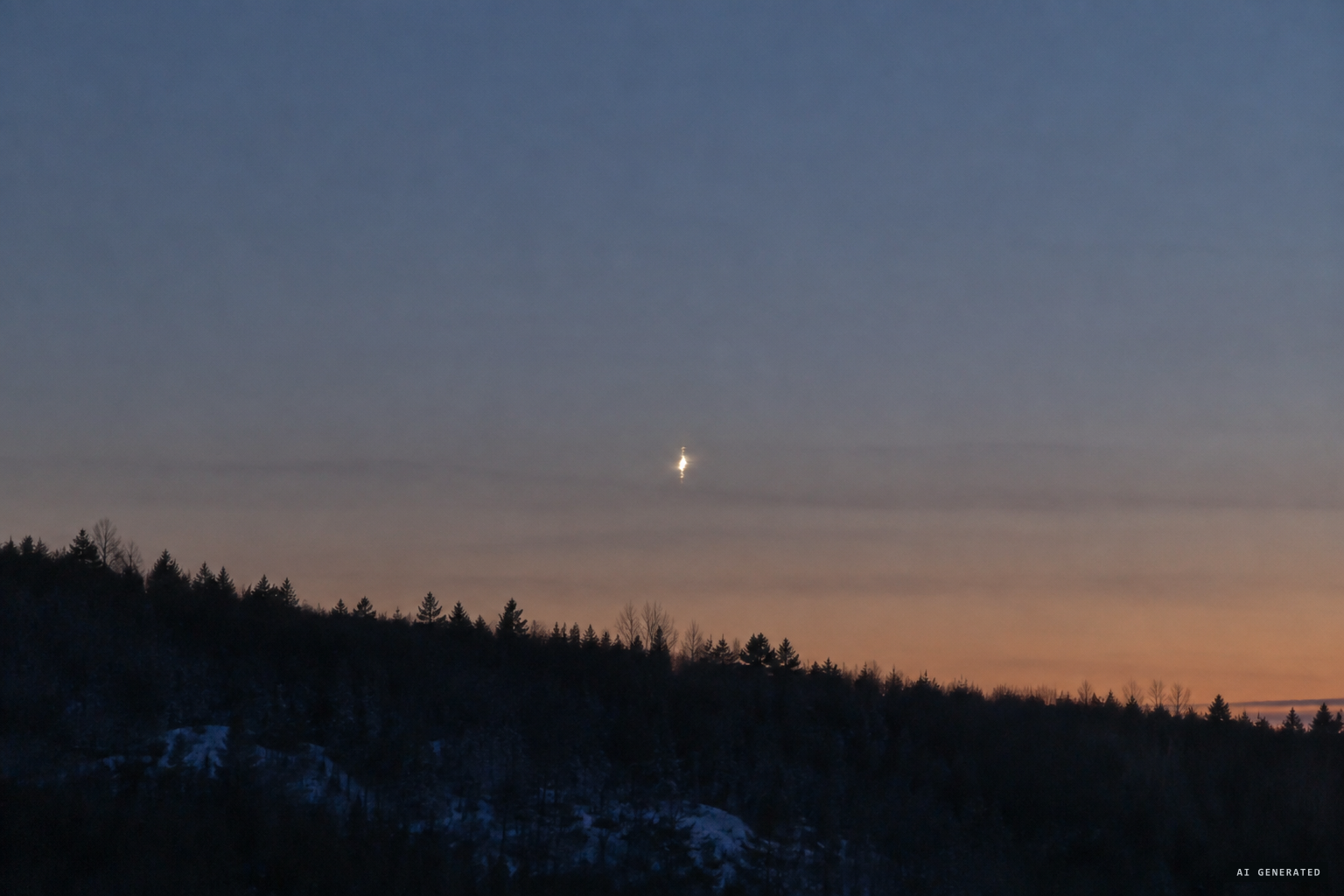 One theory: a mirage of Venus magnified by a temperature inversion