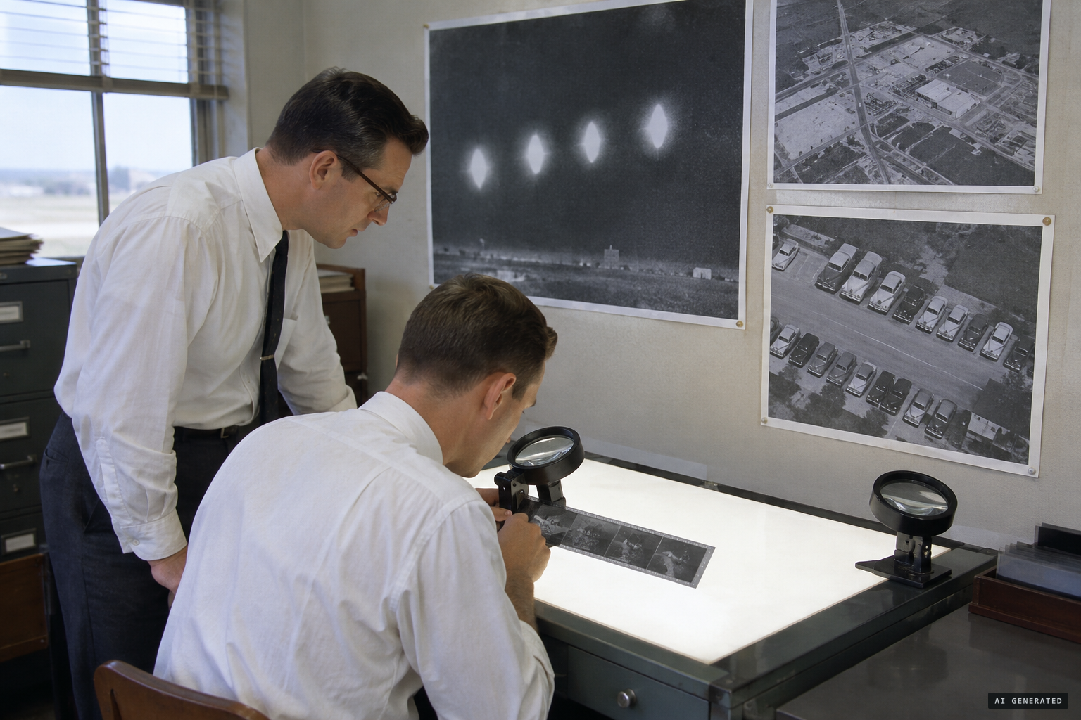 The Air Force lab judges it a probable double-exposure hoax