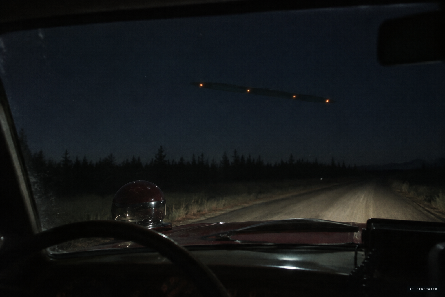 Constable Ron Pound sees the four lights, which he judged to be one craft about 60 feet long