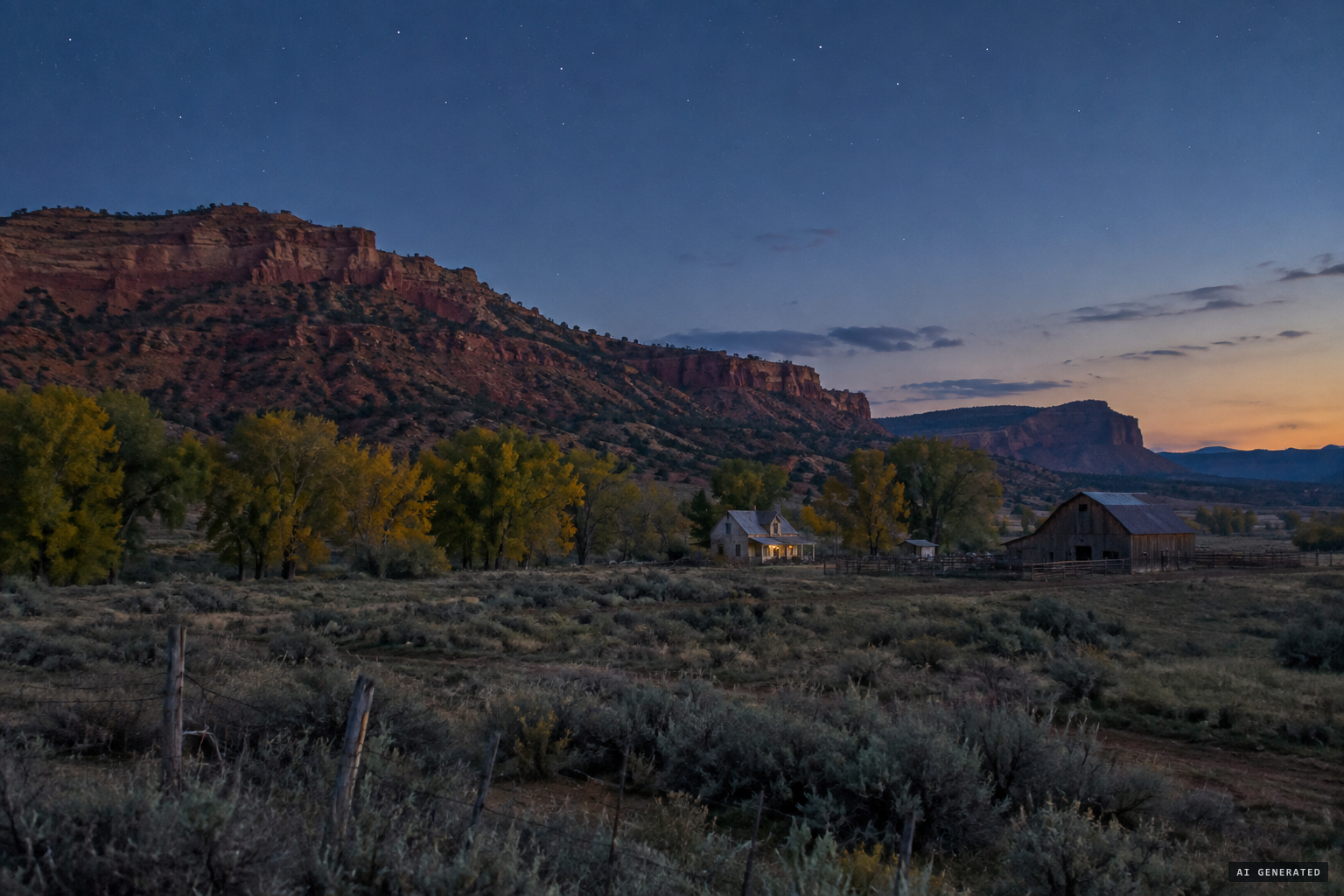 The ranch southeast of Ballard, Utah, beside the Uintah and Ouray Reservation