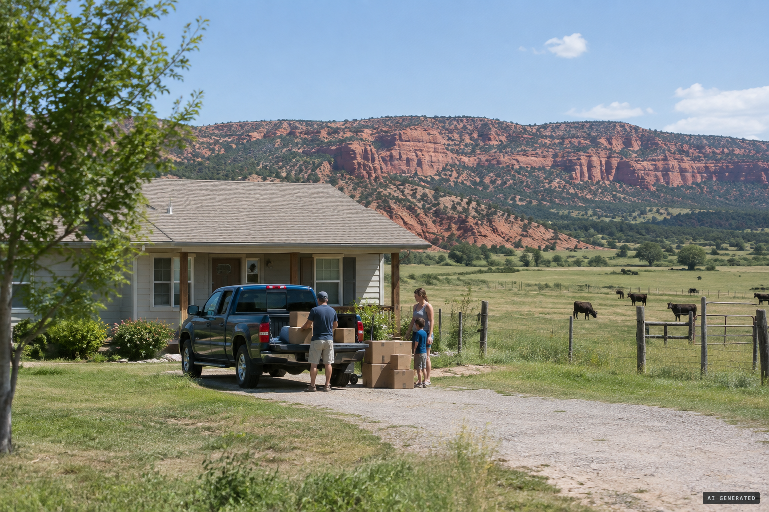 The Shermans move onto the ranch in 1994