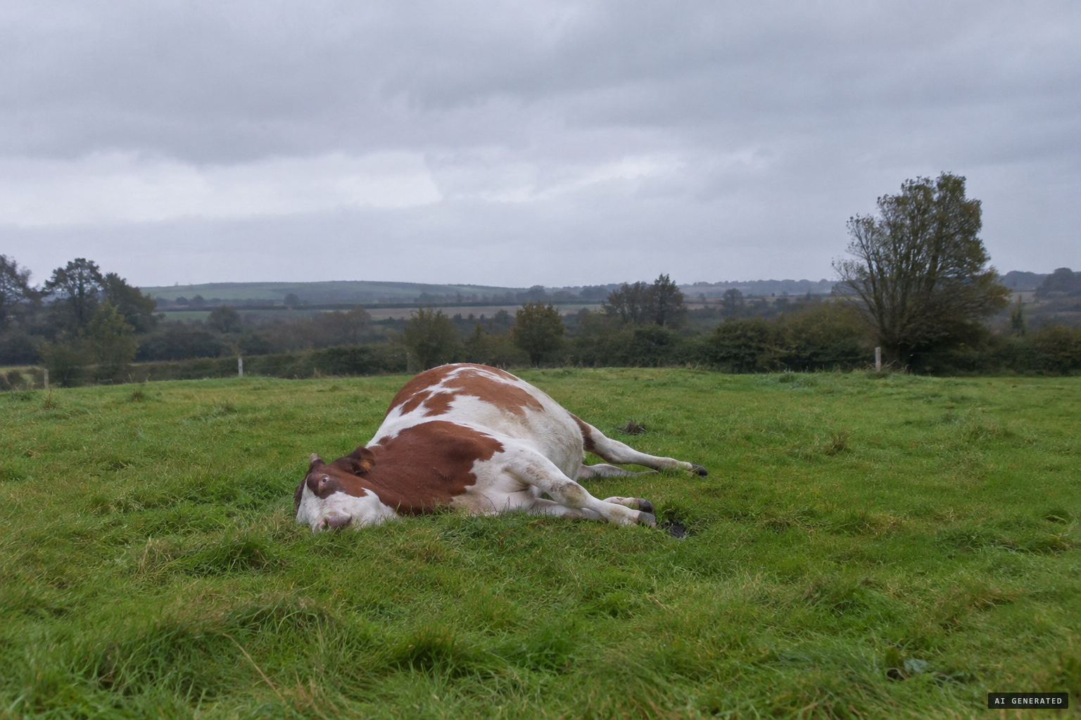One of the dead cattle the family linked to the sightings