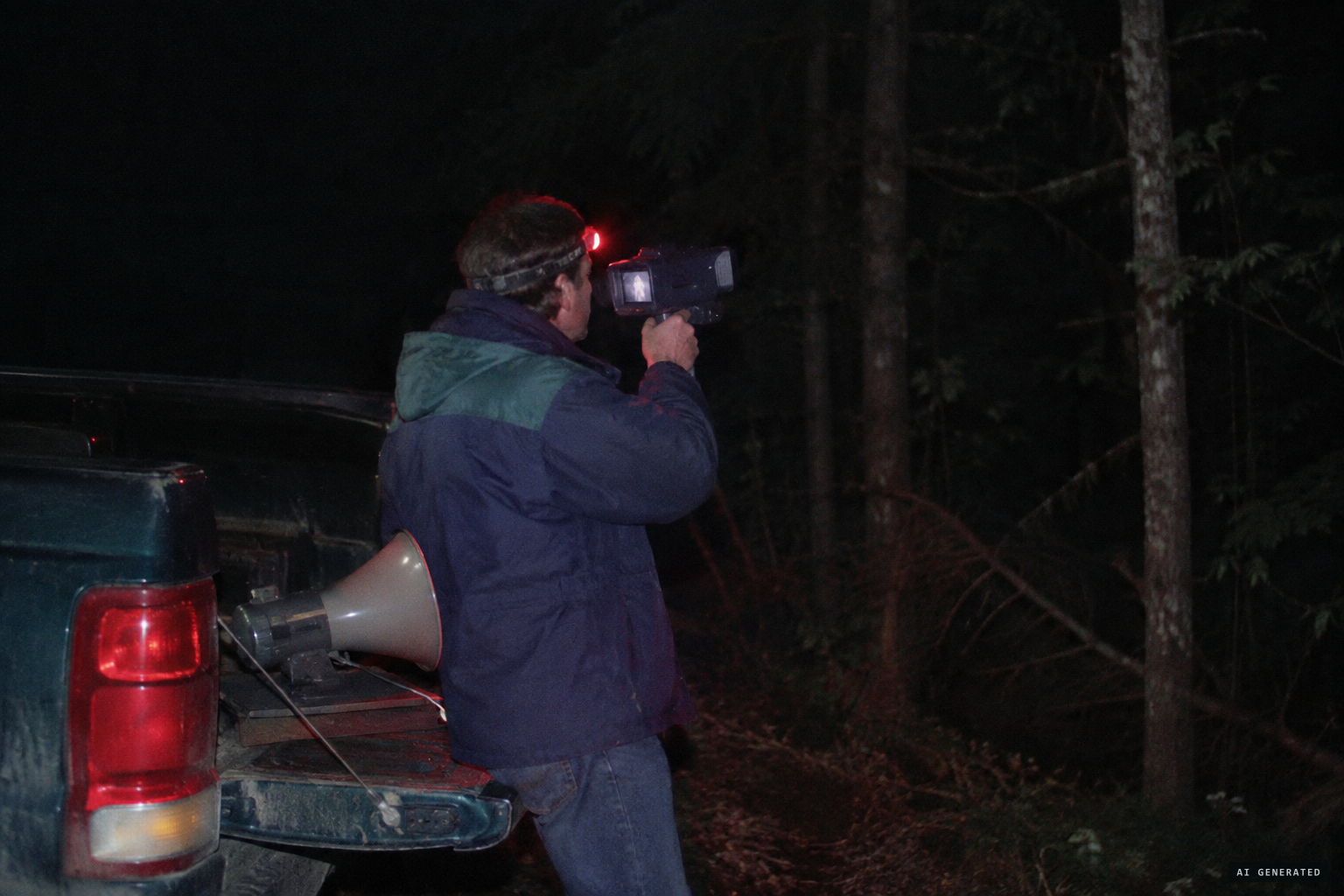 Broadcasting a recorded scream and scanning the night with thermal imaging