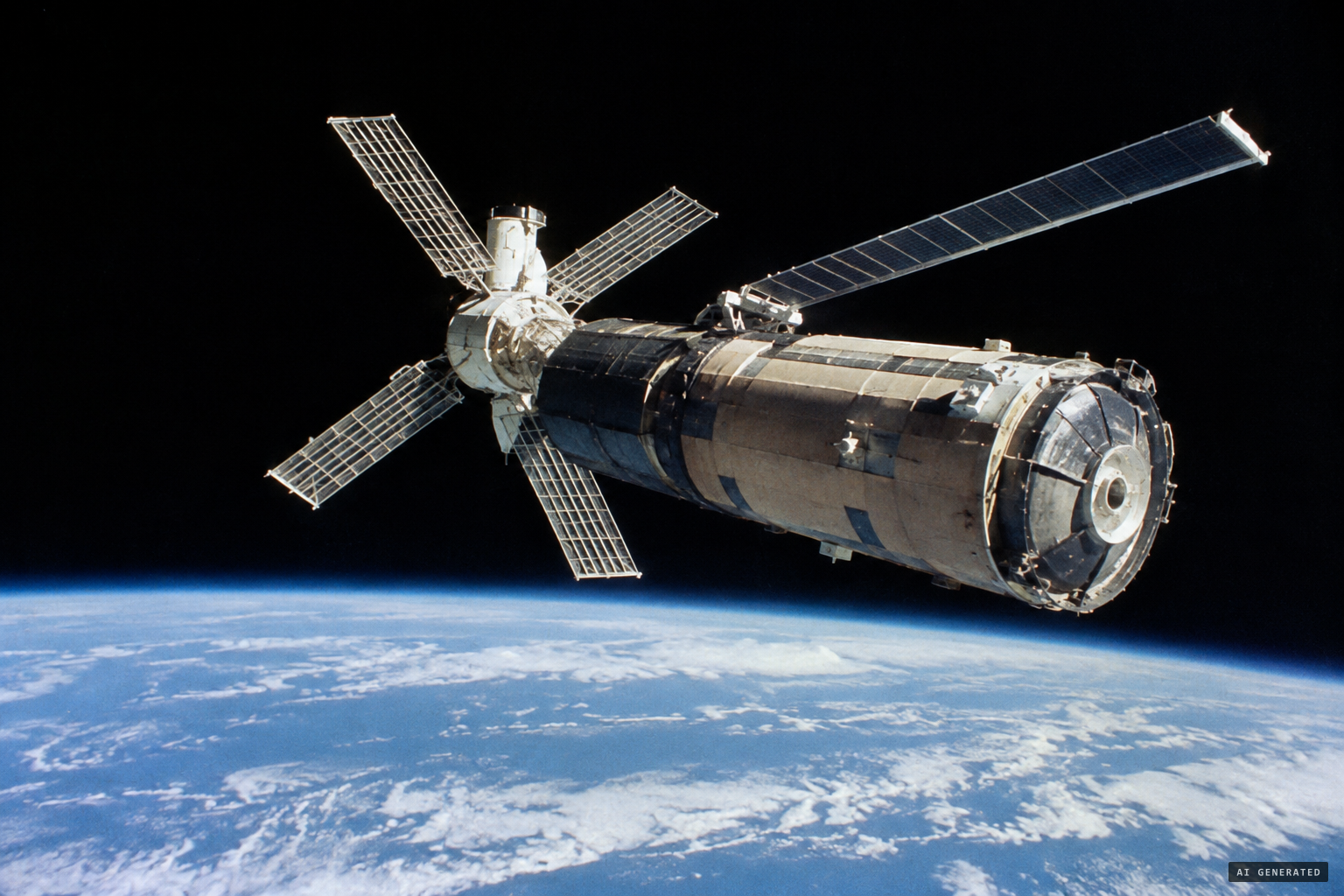 America's Skylab space station, home to the Skylab 3 crew in 1973