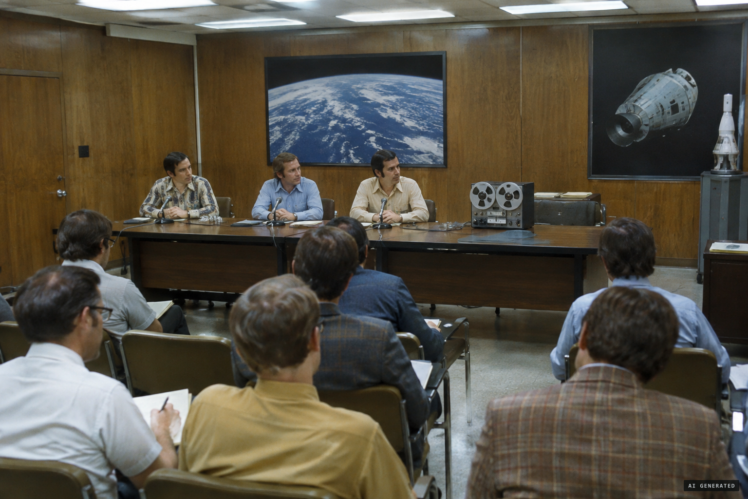 The October 4 crew debriefing, where the object was called a satellite