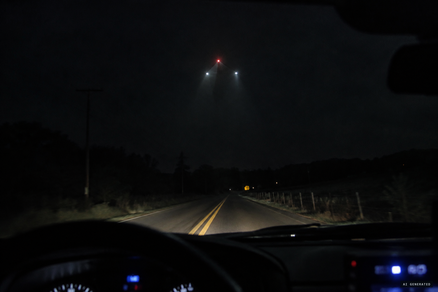 Officer Ed Barton drives toward the triangle in Lebanon