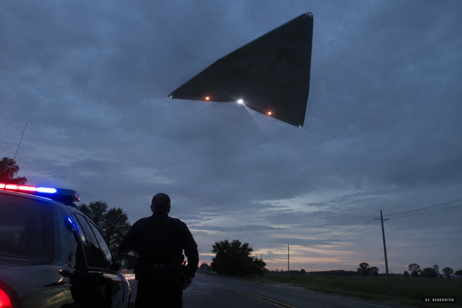 Officer Craig Stevens sees the concave-rear arrowhead pass over Millstadt
