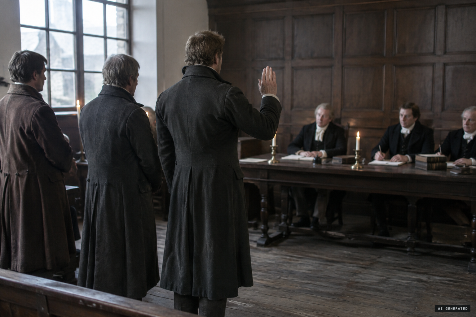 November 1808: the witnesses swear before the magistrates in Kirkwall