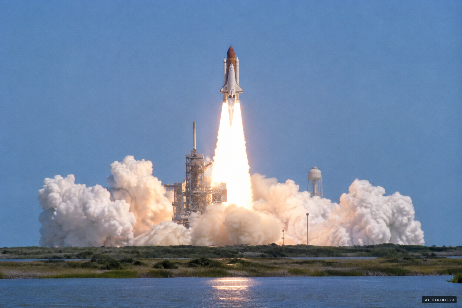 Discovery lifts off from Kennedy Space Center on mission STS-48
