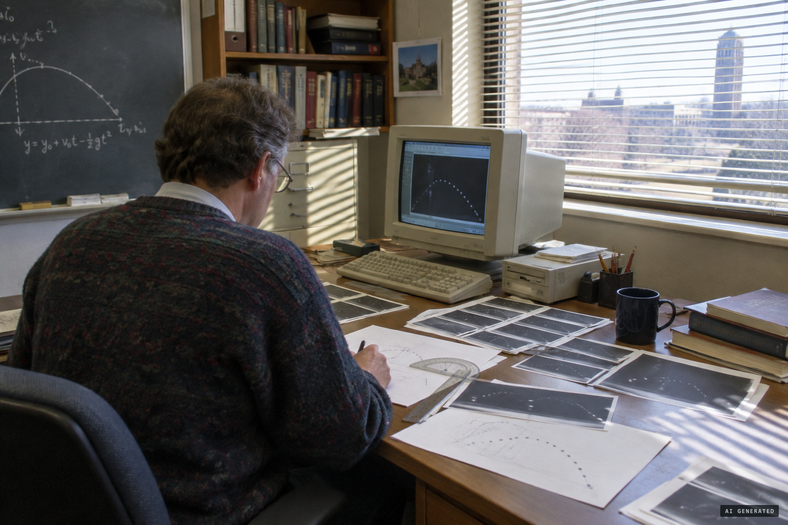 Jack Kasher traces the objects' paths back from the flash