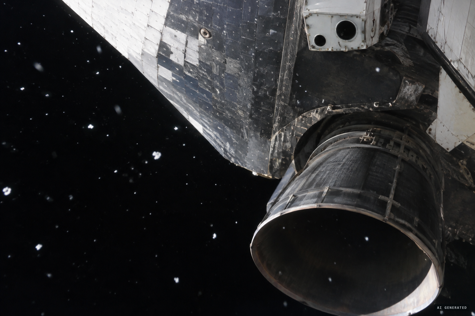 'Space dandruff': ice debris drifting off the shuttle
