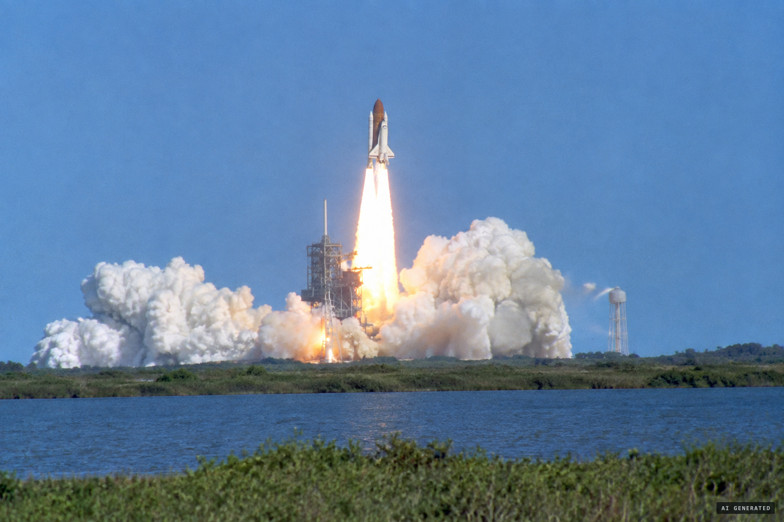 Columbia lifts off on mission STS-75, February 22, 1996