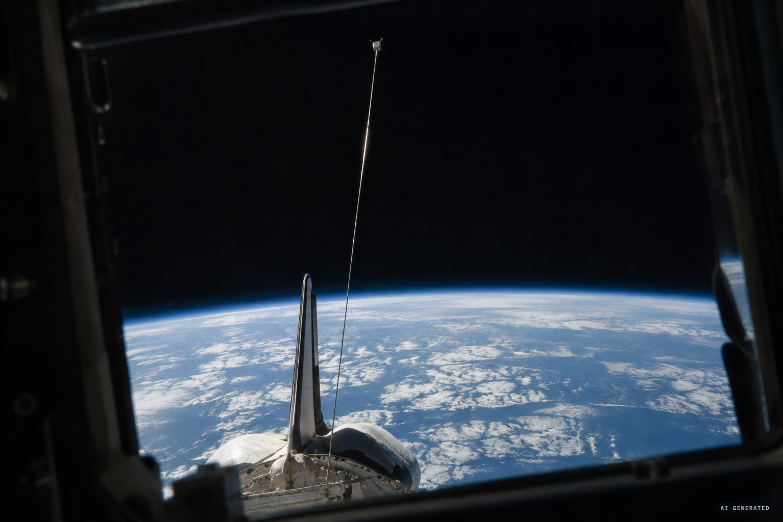The tether reeled out over 19 kilometres