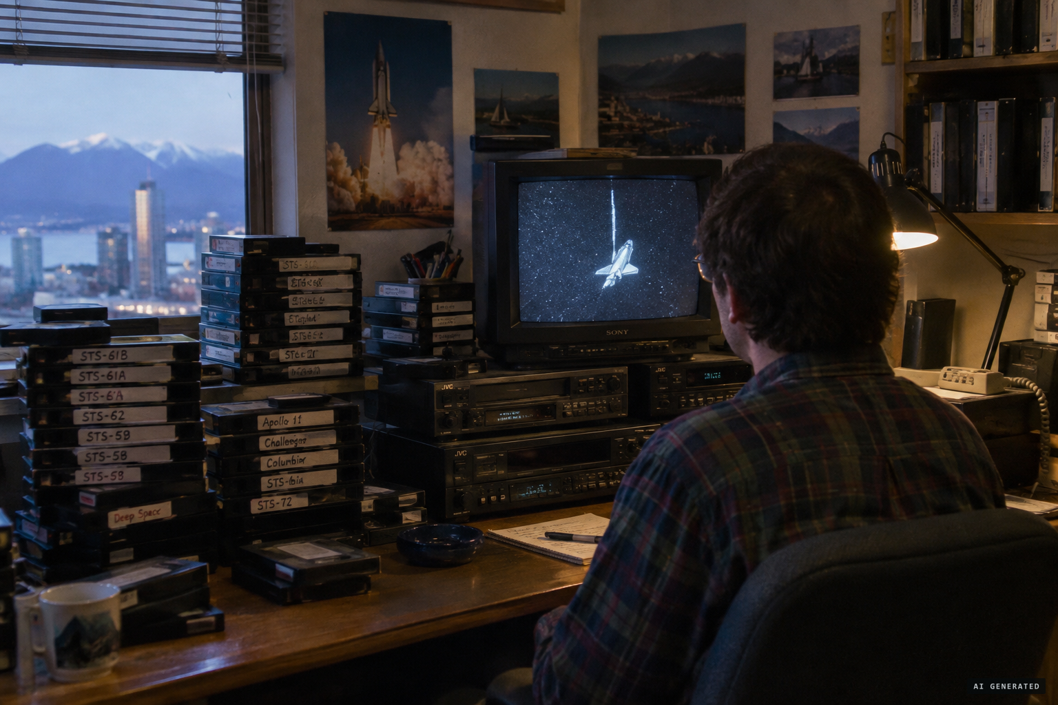 A Vancouver TV editor taped the shuttle feeds for years