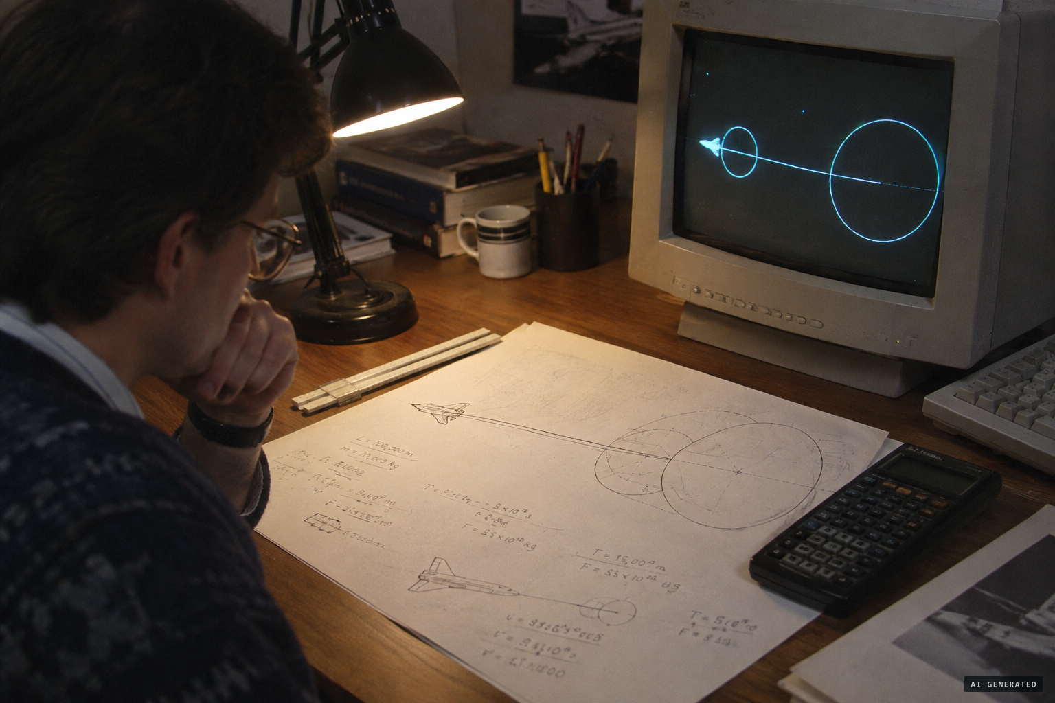 Calculating objects miles in diameter