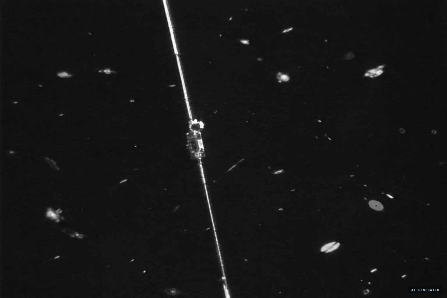 Genuine NASA video: a swarm of giants, or space 'dandruff'