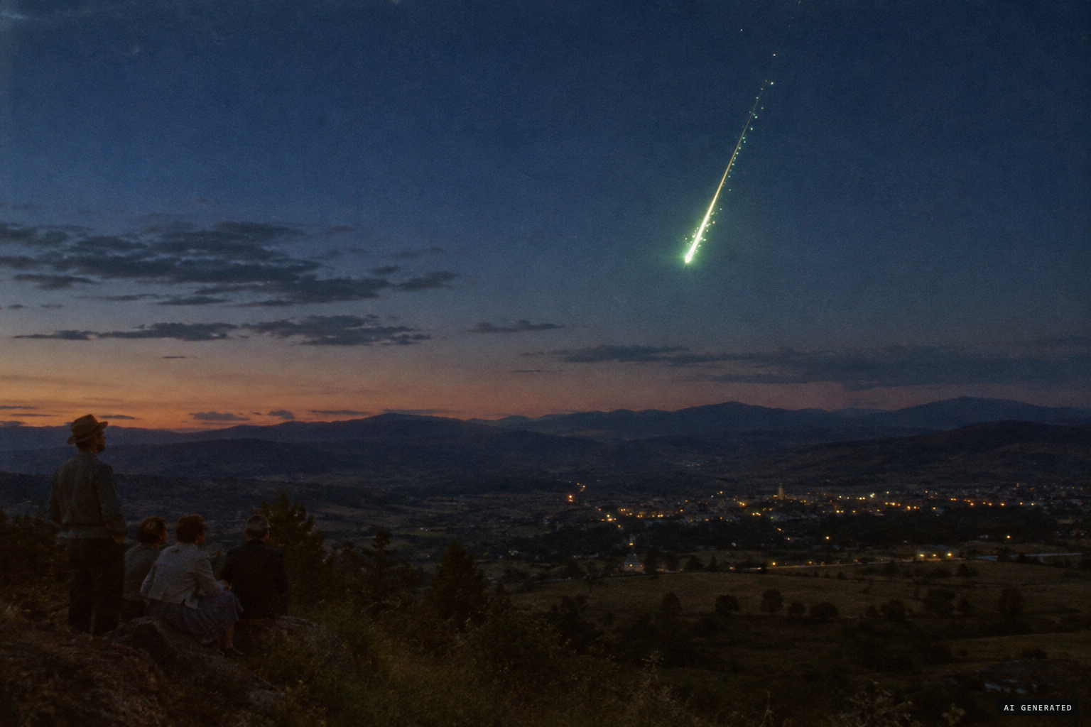 The skeptics' explanation: a bright green meteor fireball