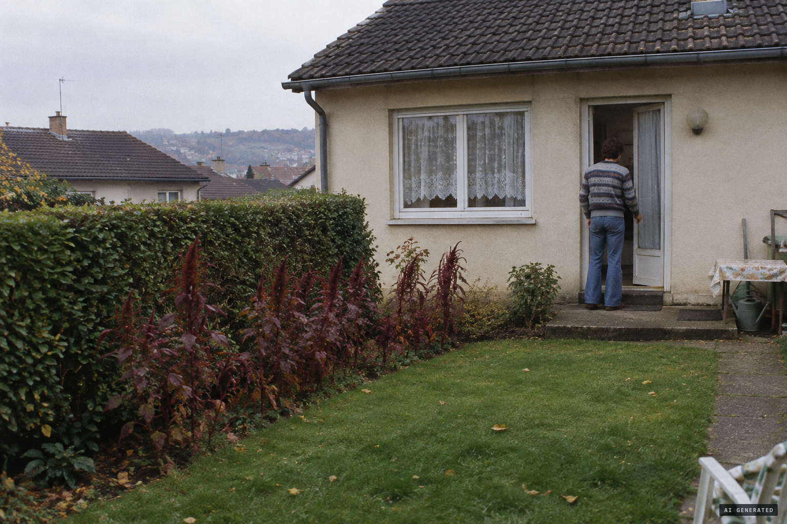The house and small garden in Laxou where the witness, M. Henri, lived