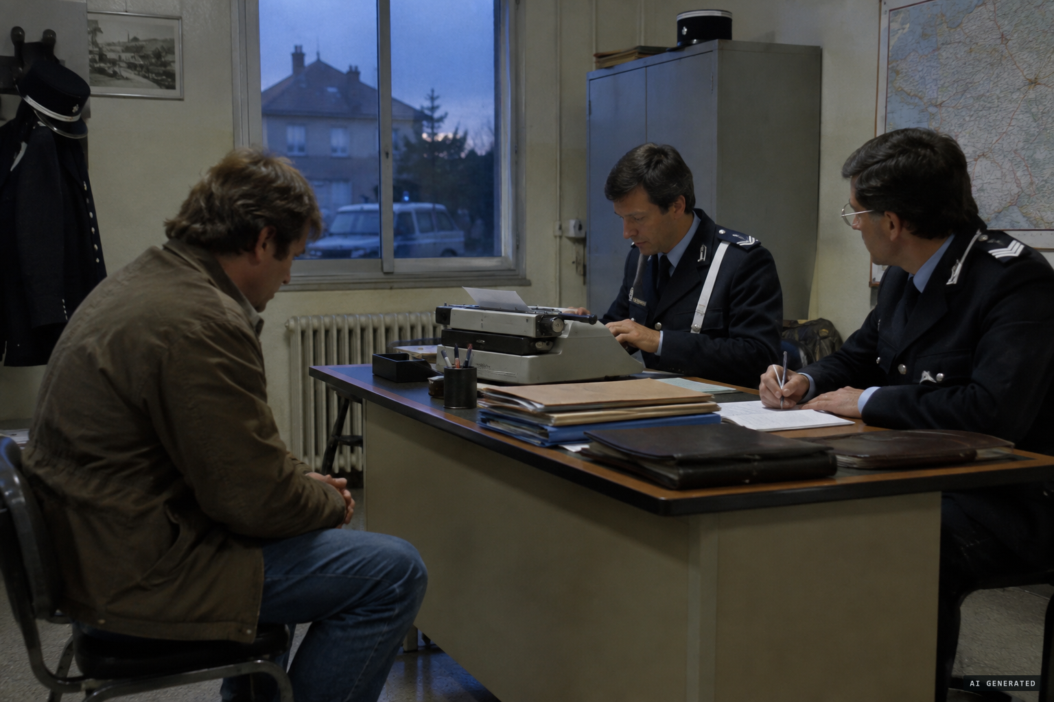 The witness reports the sighting to the gendarmerie that evening