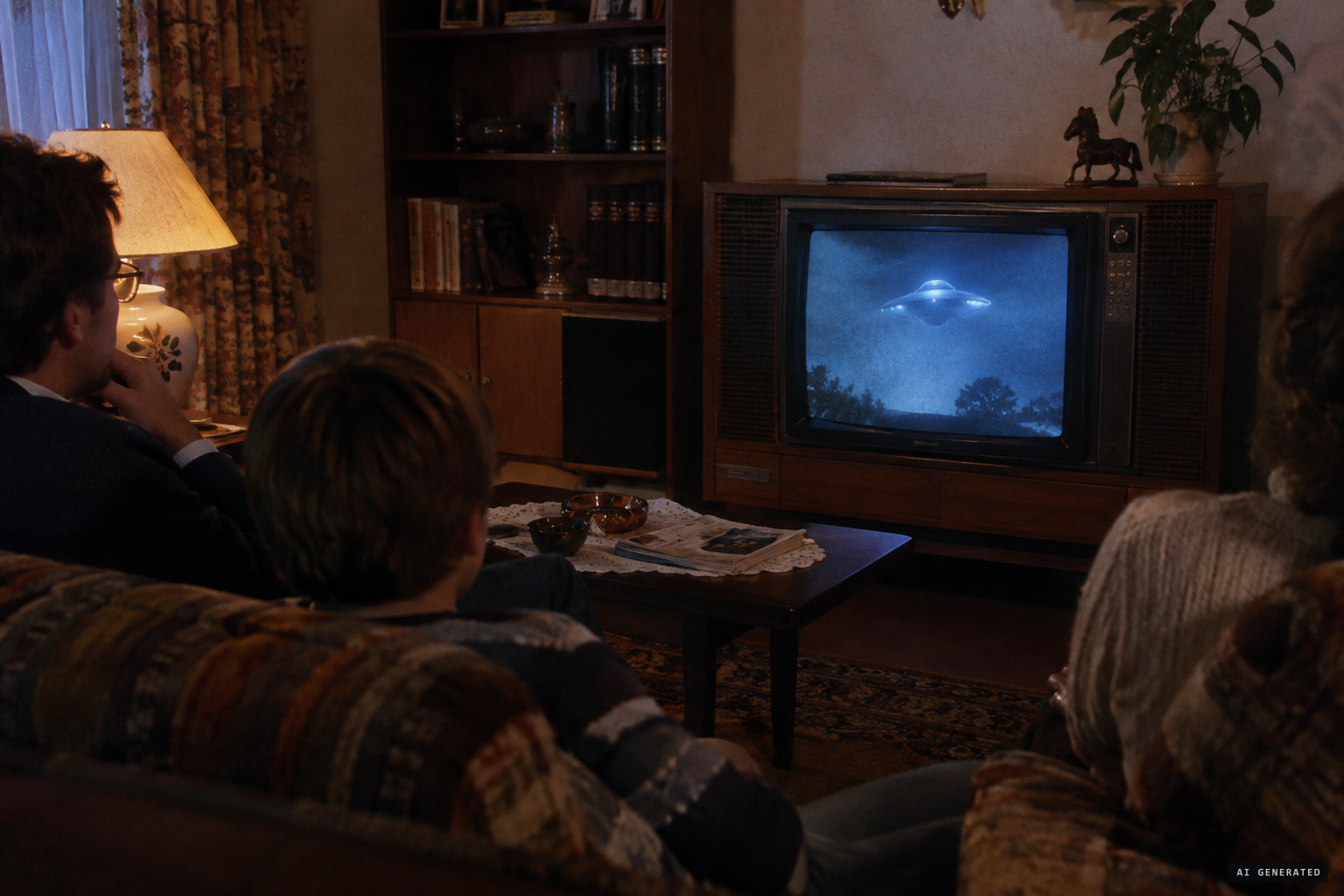 La soucoupe de solitude, the TV film showing a small bluish saucer, aired six weeks earlier
