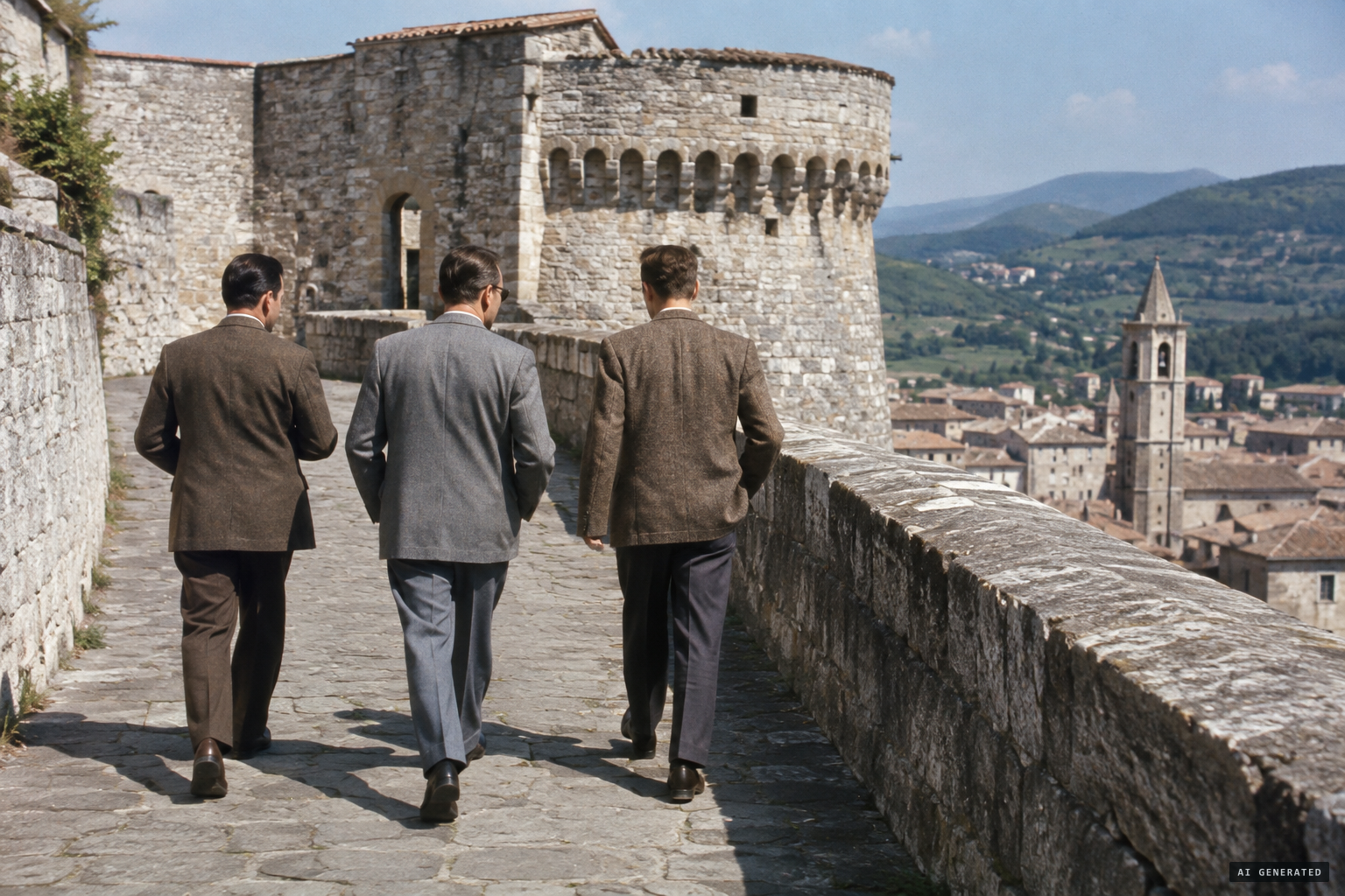 Sammaciccia, Giulio and Giancarlo go to the fortress