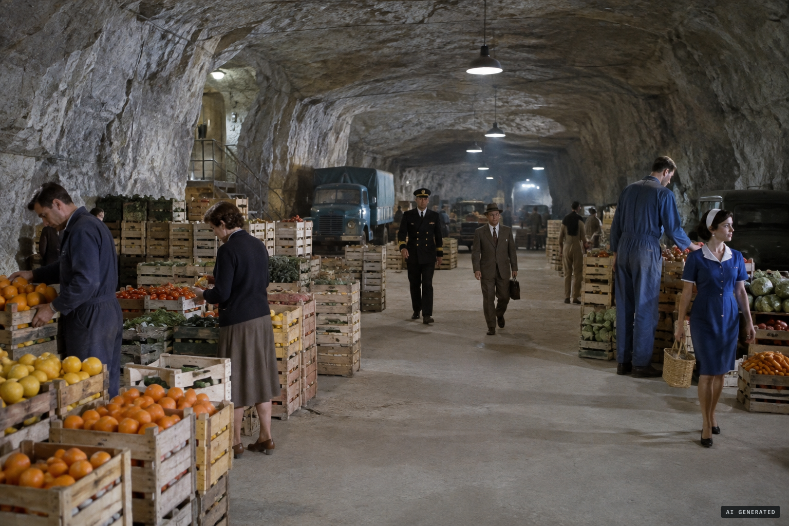 The W56 in their underground bases, supplied with fruit and vegetables
