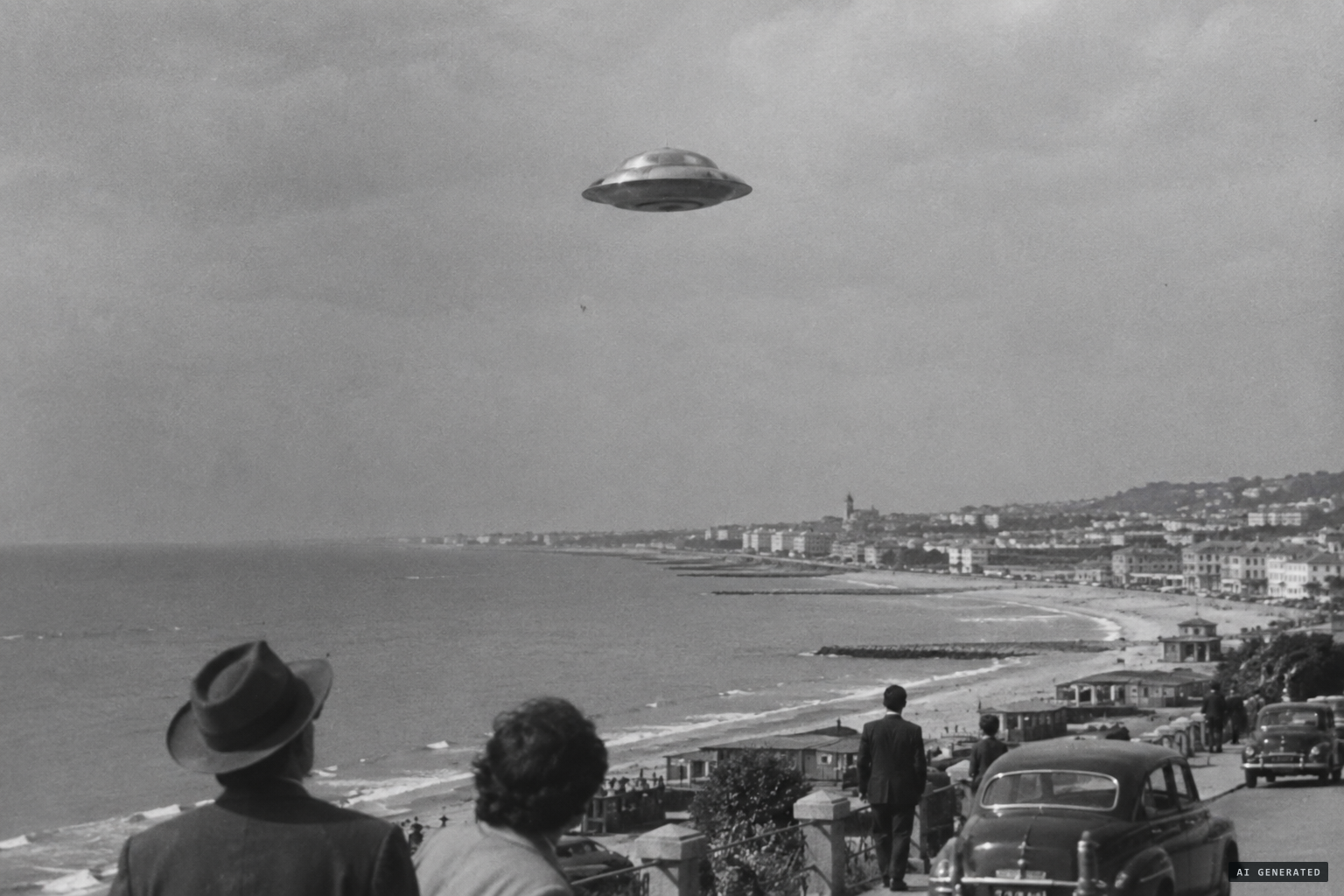 A domed disc photographed at Pescara, 1957