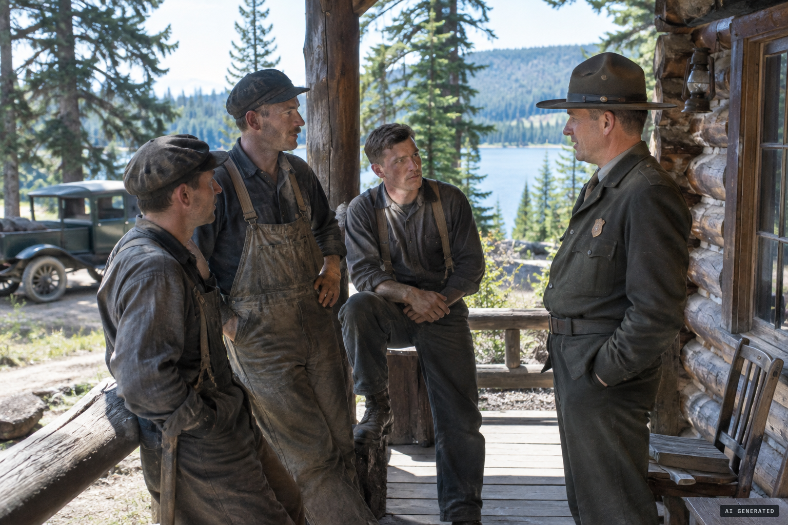The miners report their ordeal to ranger Bill Welch