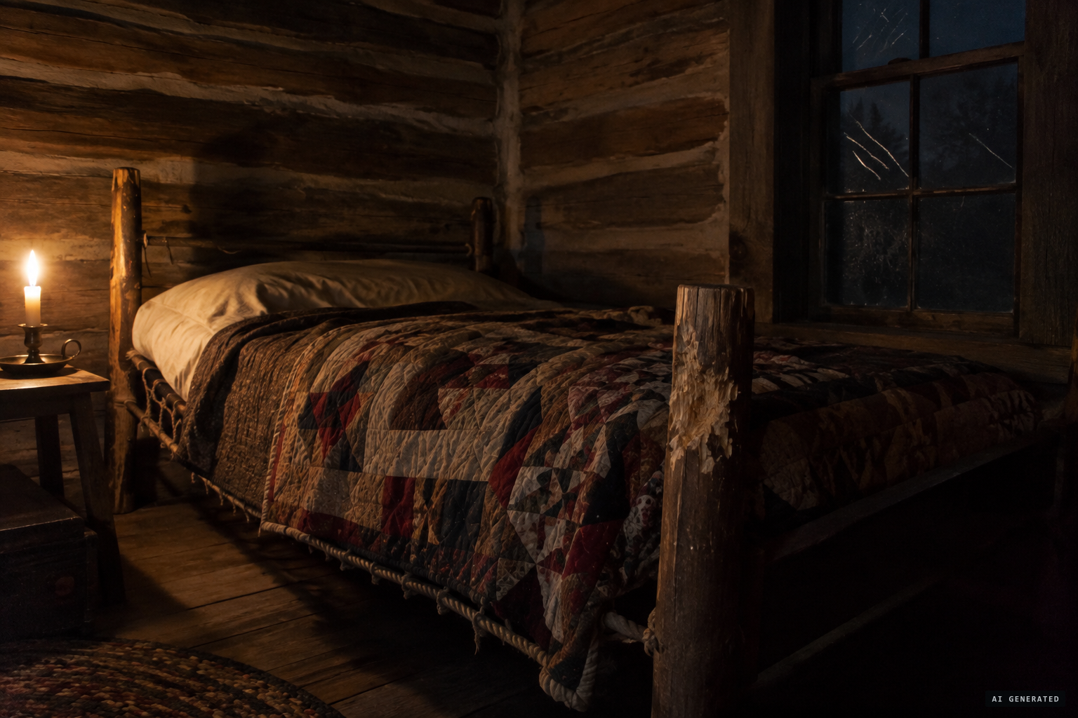 Something gnaws at the bedposts and scratches at the windows