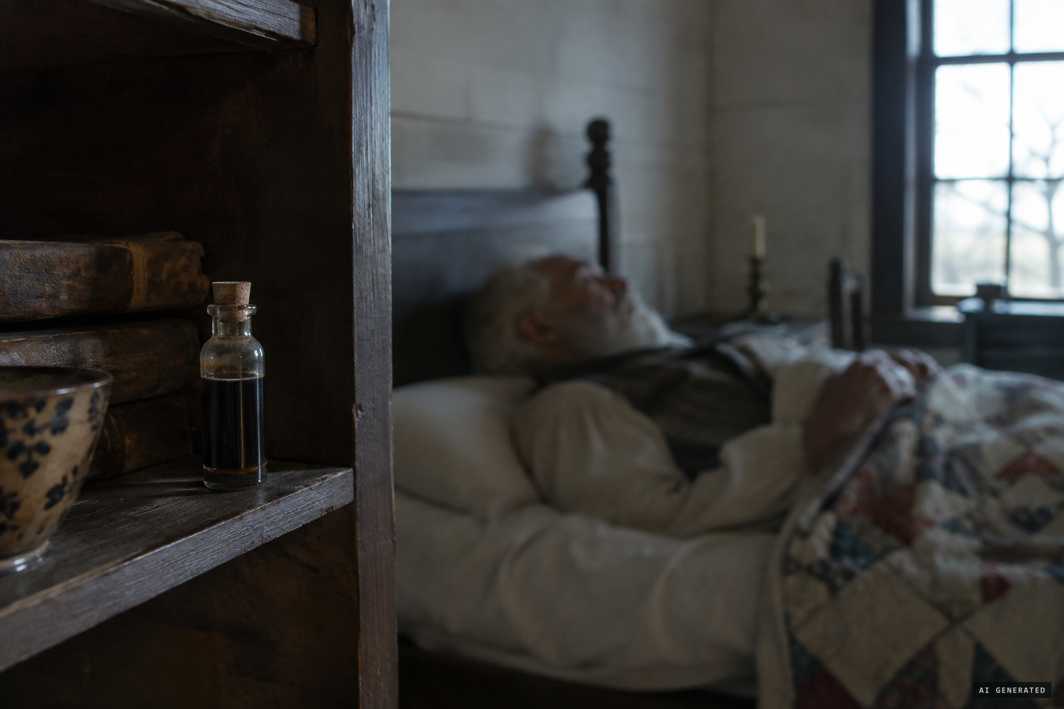 A vial of dark liquid is found after John Bell's death