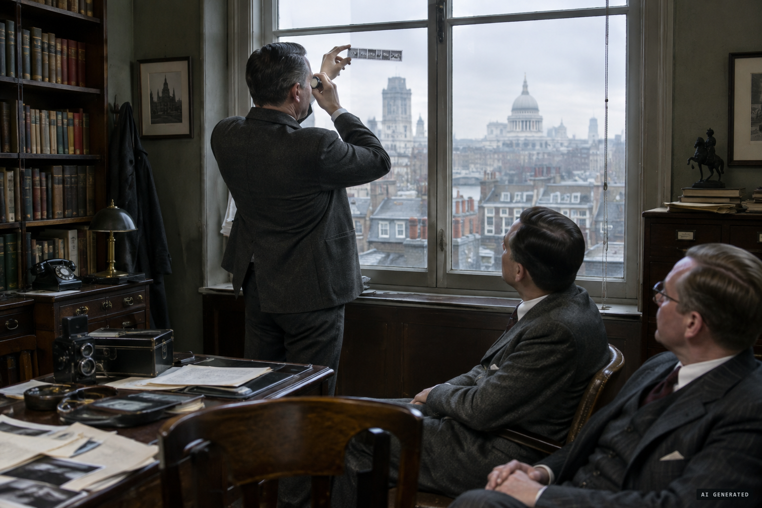 Harry Price examines the negative and interviews the two photographers