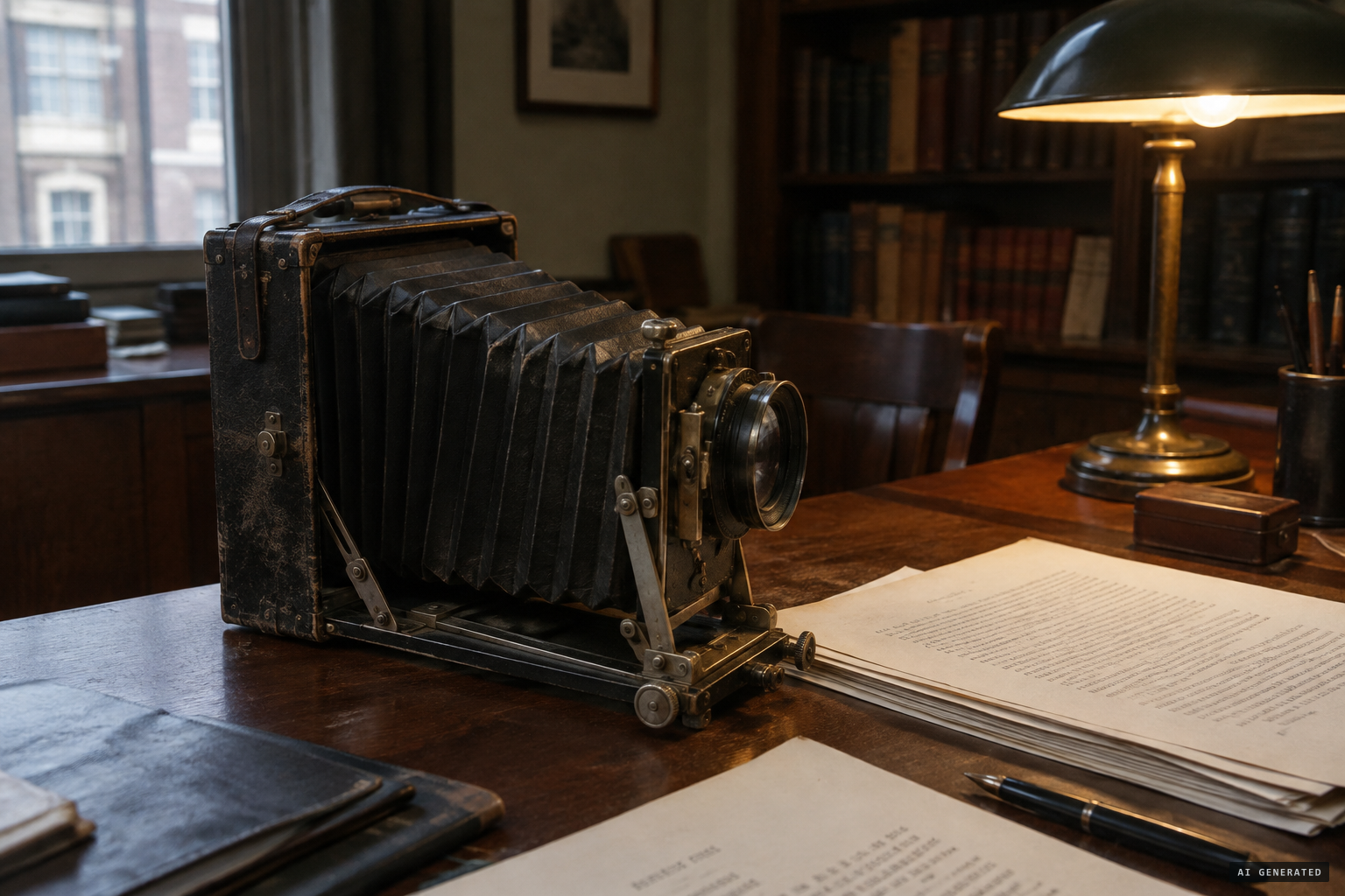 The SPR report suggests light leaking through the old camera's bellows or camera shake