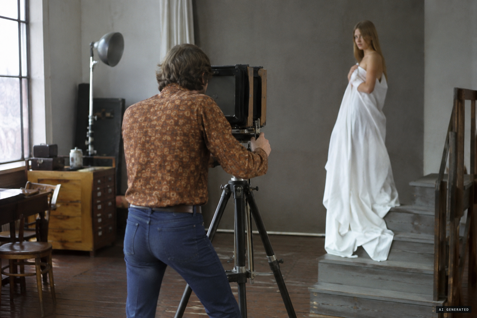 Ron Wilson recreates the ghost effect under a bed sheet
