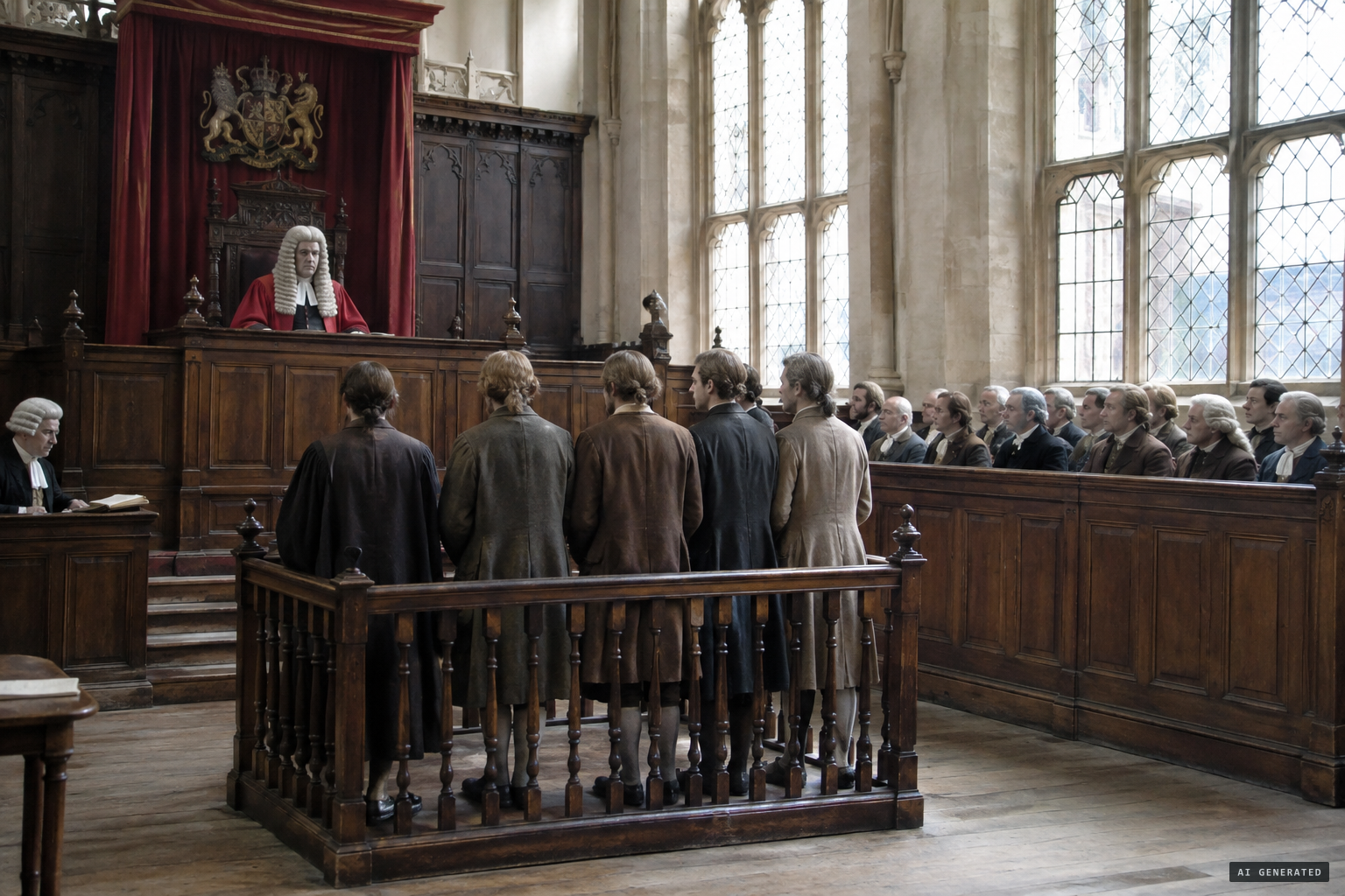 Parsons and four others are tried at the Guildhall before Lord Mansfield