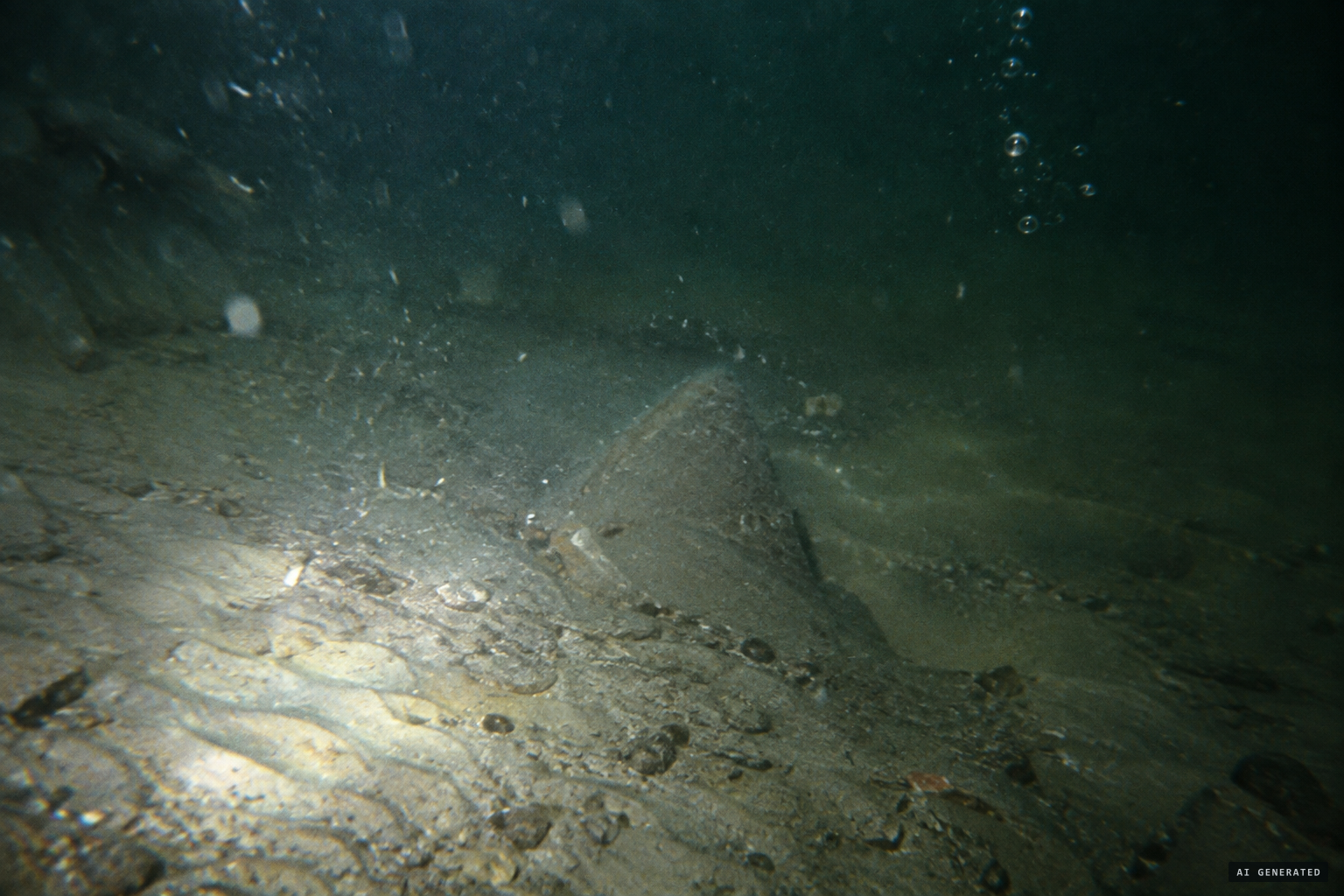 The sceptics' answer: mud on the loch floor, stirred by the rig itself.