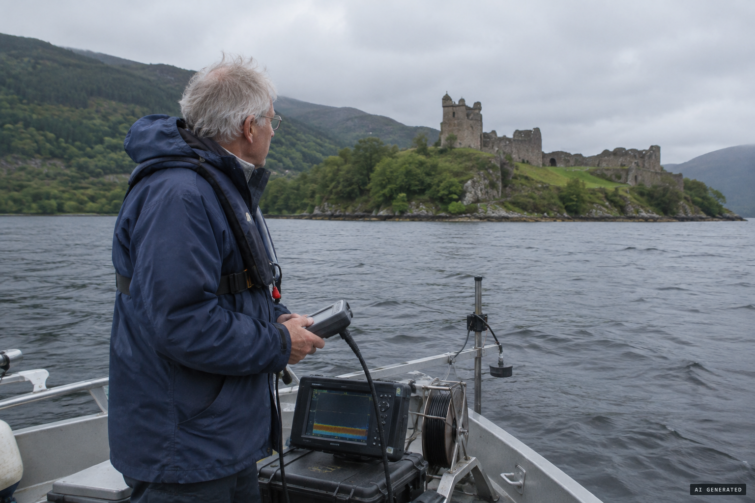 Rines, still hunting at the loch decades later.