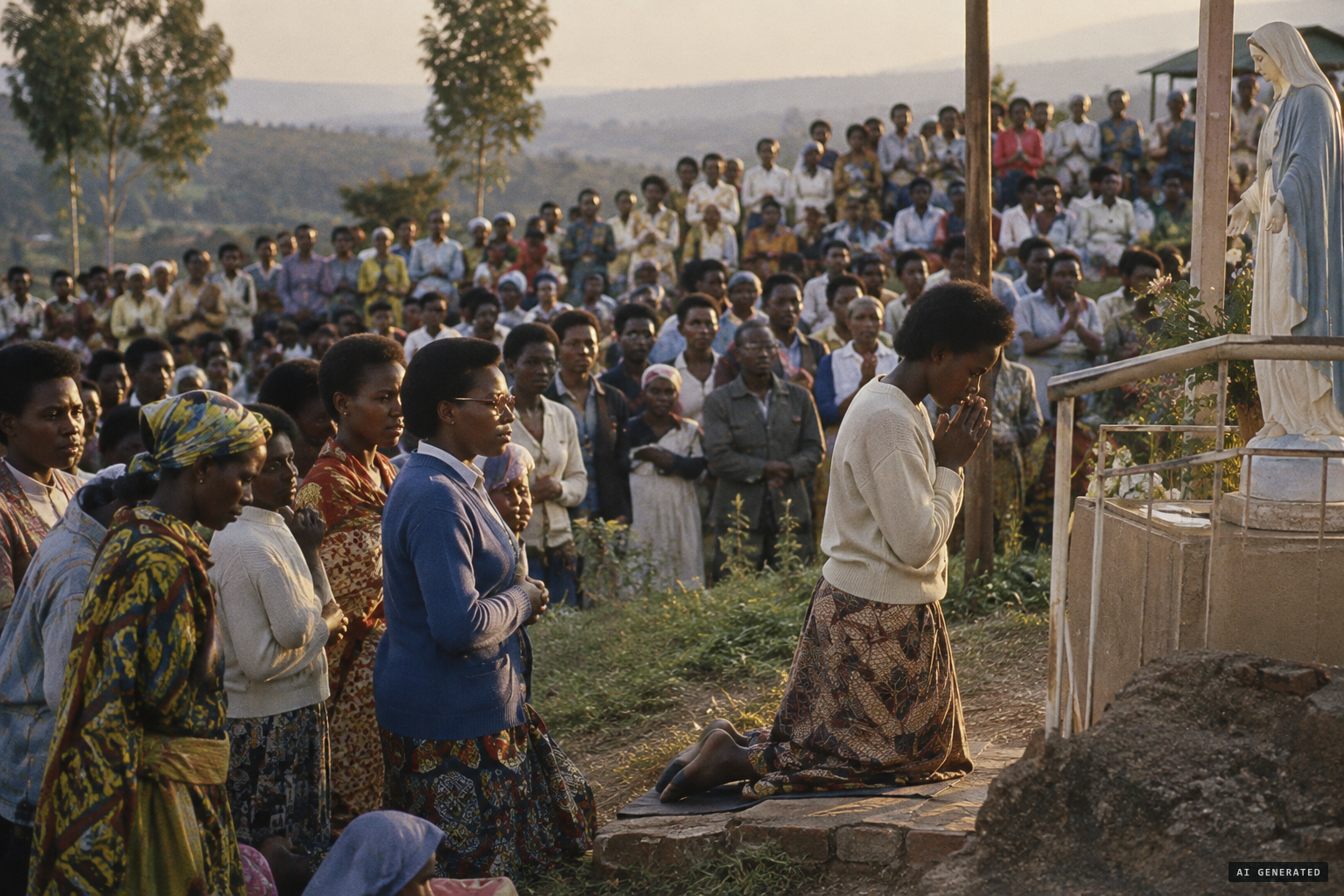 Alphonsine's last public apparition, November 28, 1989