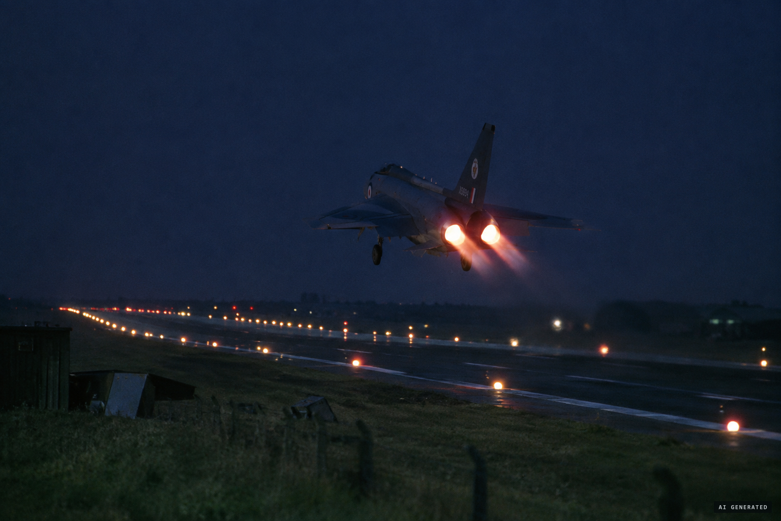 Capt. Schaffner takes off in Lightning XS894 on 8 September 1970