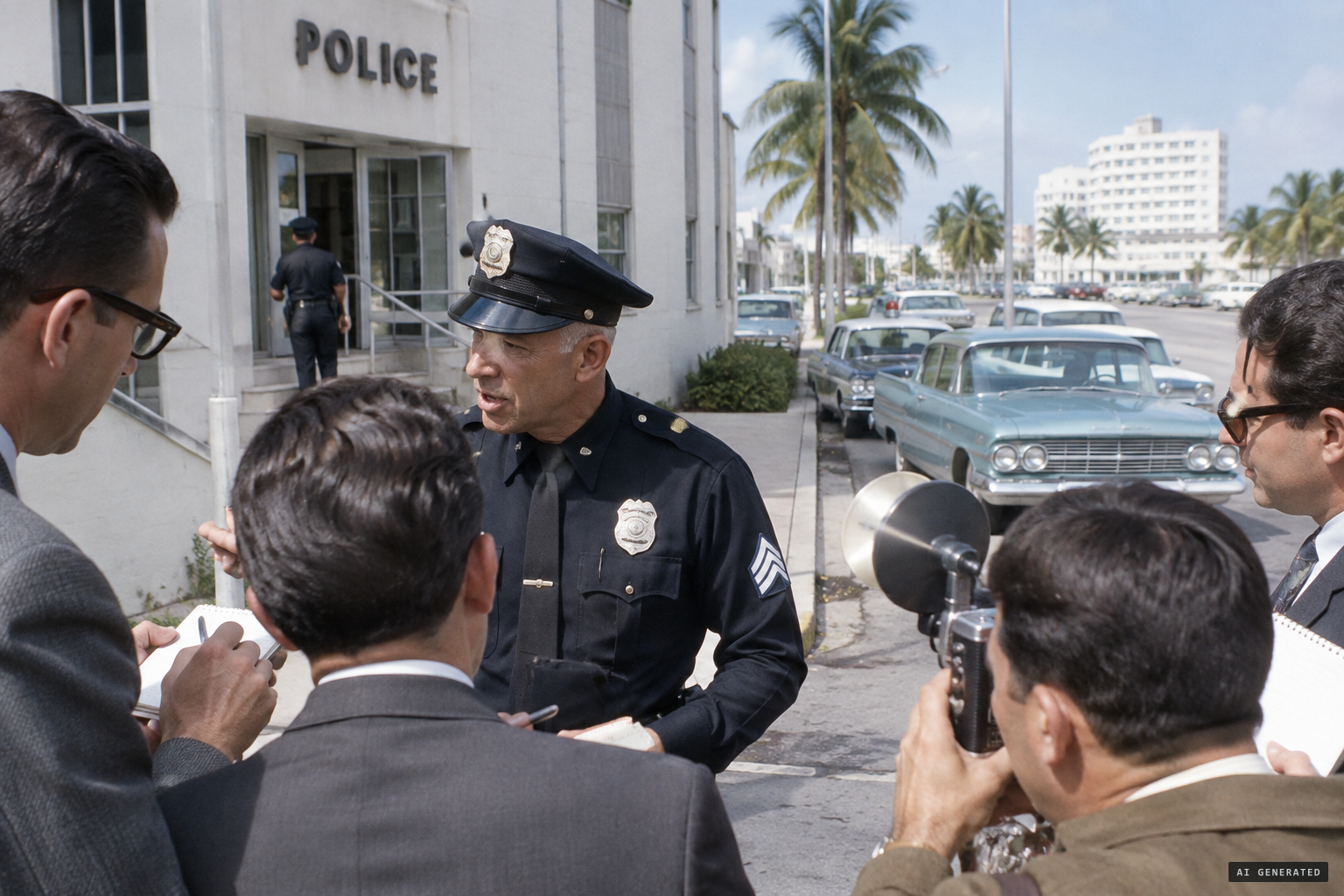 A police sergeant tells the press that Julio confessed
