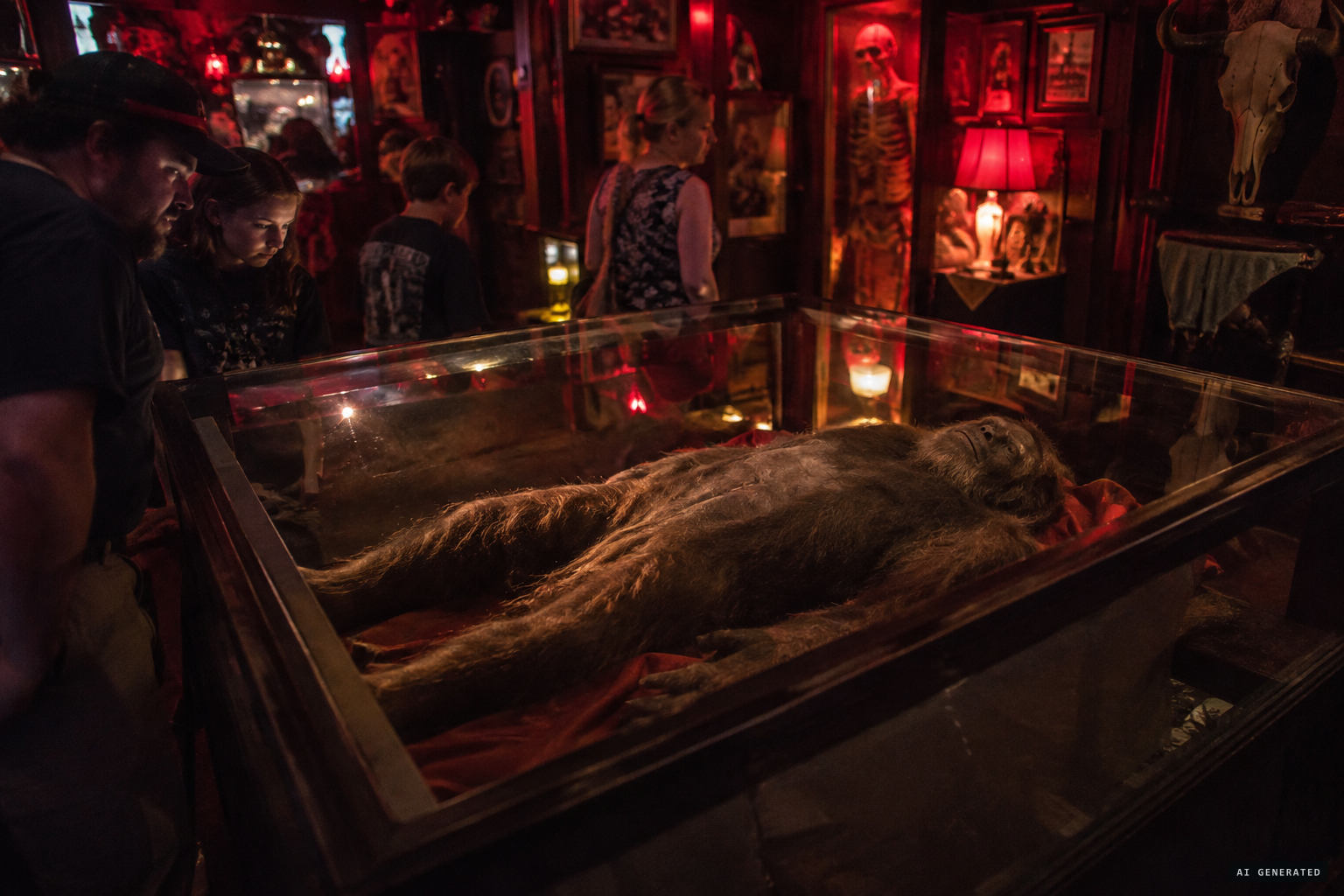 The Iceman figure on display at the Museum of the Weird