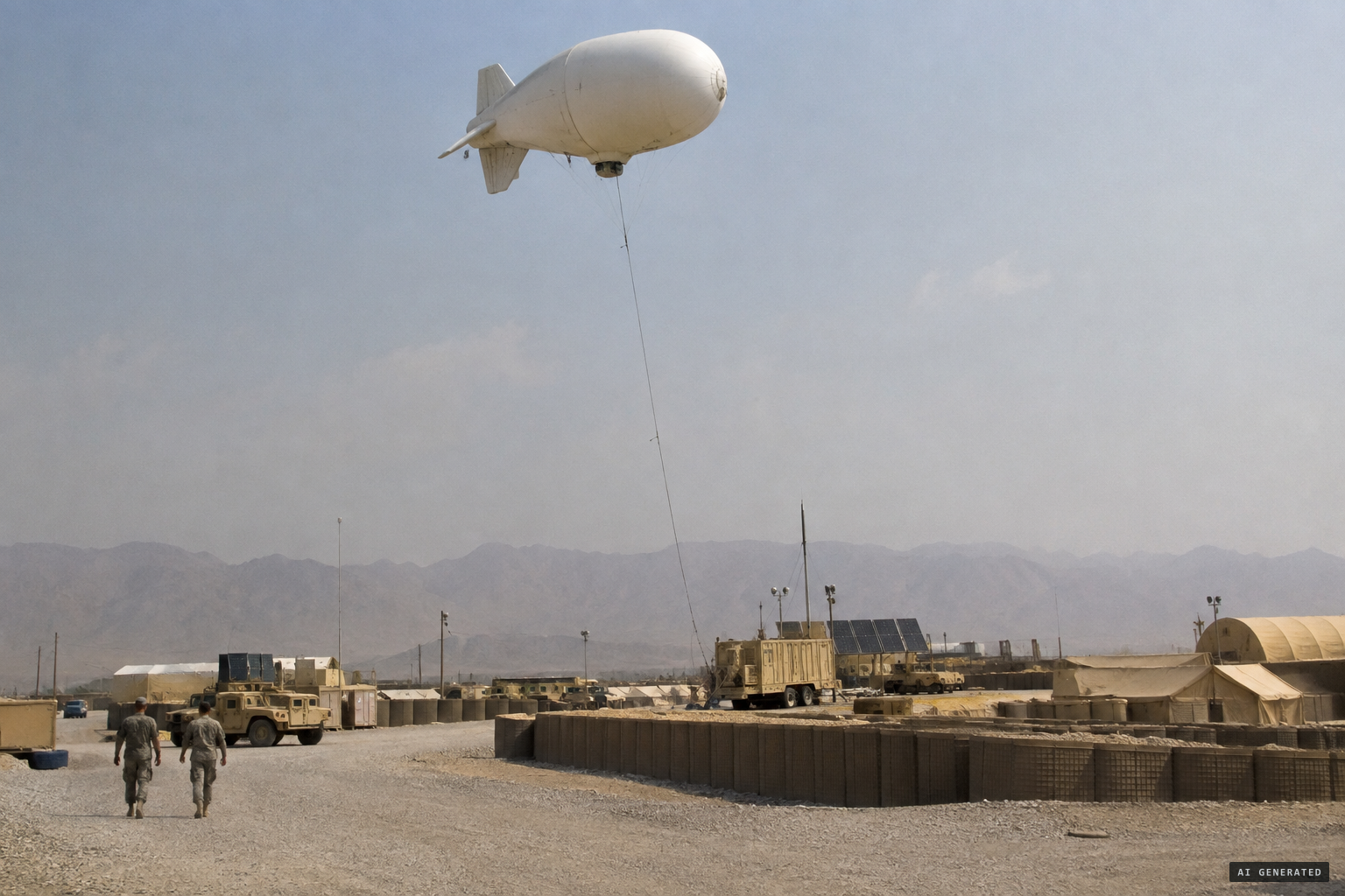 The National's theory: a US surveillance aerostat that broke loose