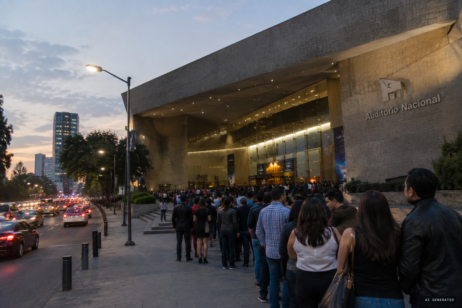 Cinco de Mayo crowds arrive at the Auditorio Nacional for the evening show