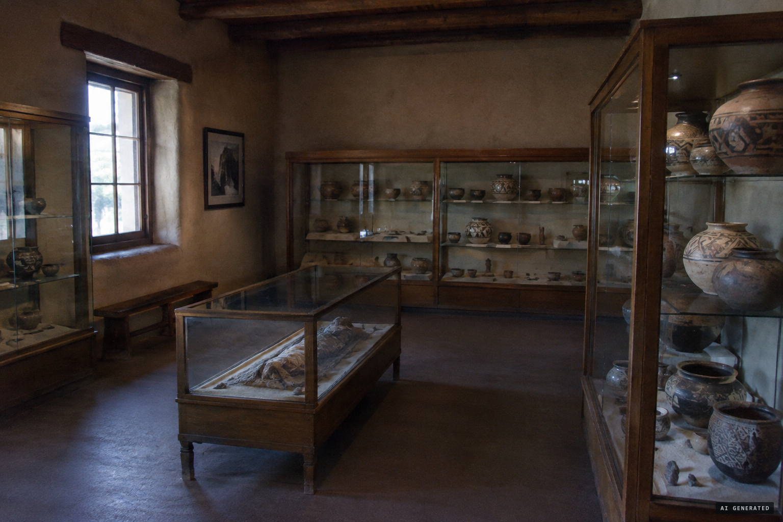 A Southwest park museum case, where the slides were likely taken