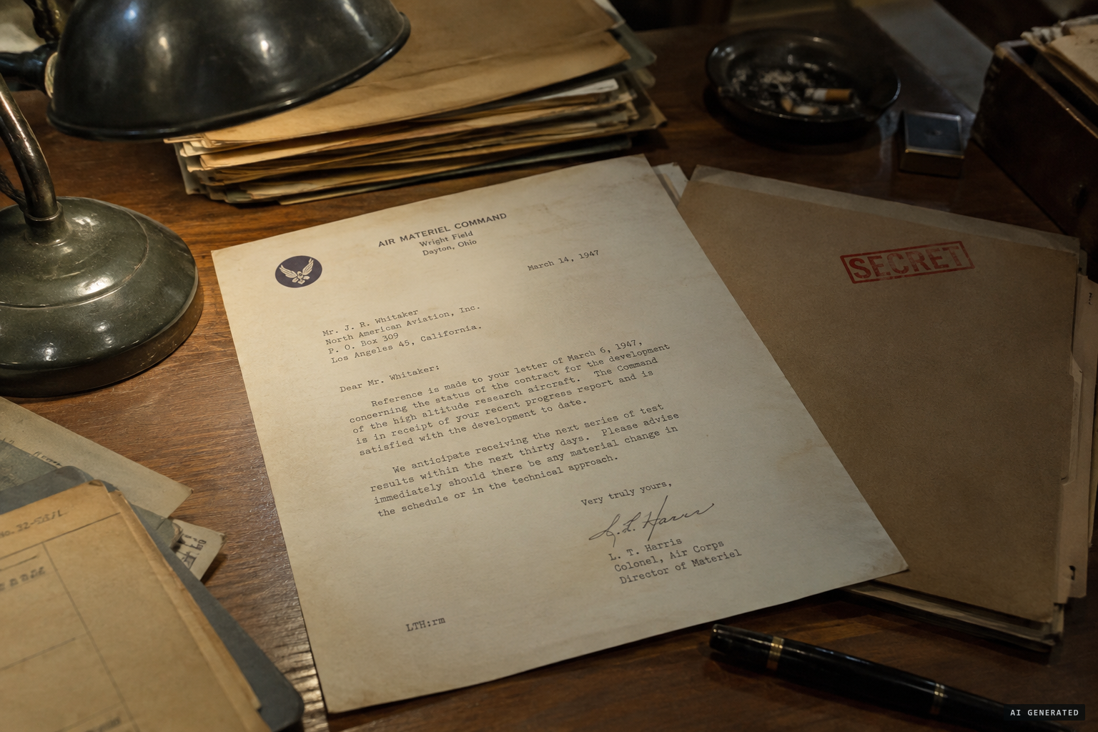 The genuine 1947 letter that set the first official study in motion