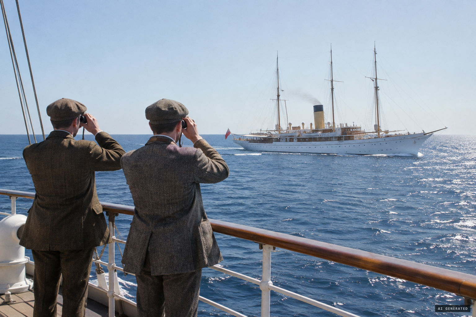 The steam yacht Valhalla and its two naturalists, Meade-Waldo and Nicoll