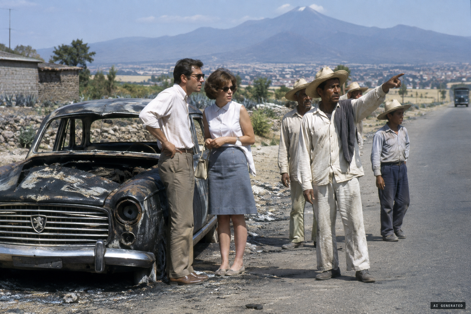 Locals tell them they are about 10 km from Mexico City