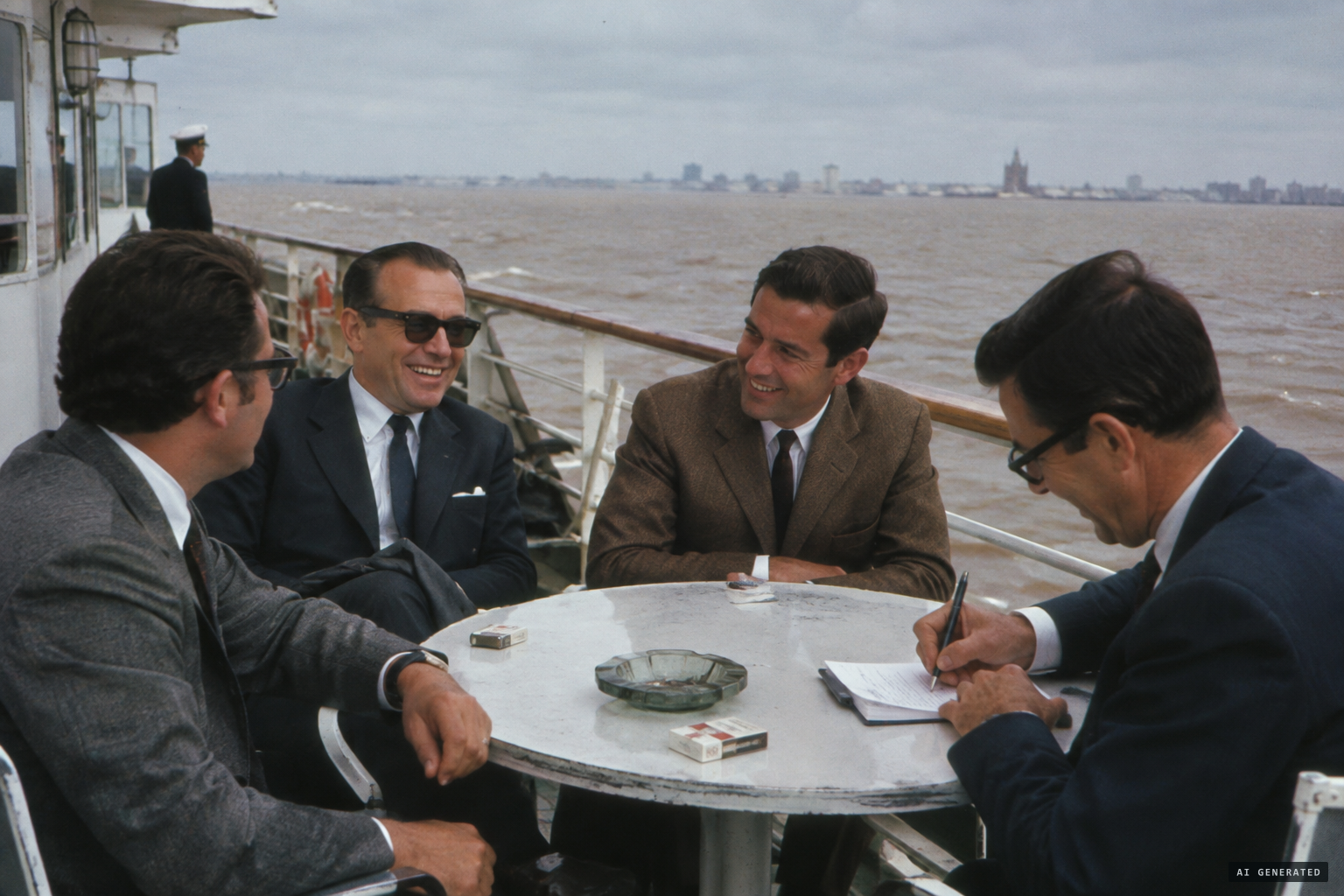 Uset and friends invent the story on a boat trip