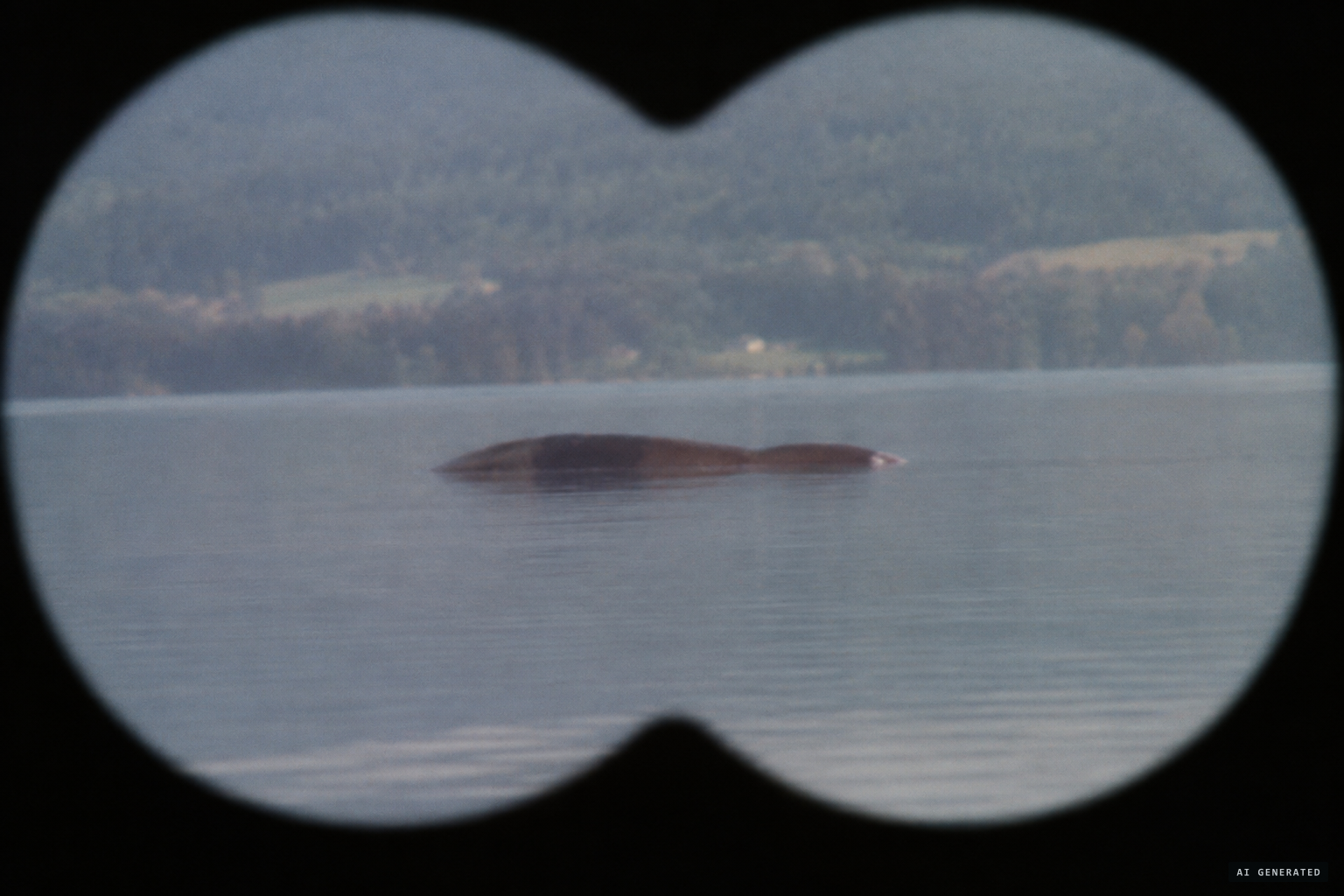 A long oval hump, mahogany coloured, with a dark blotch like a cow's dapple